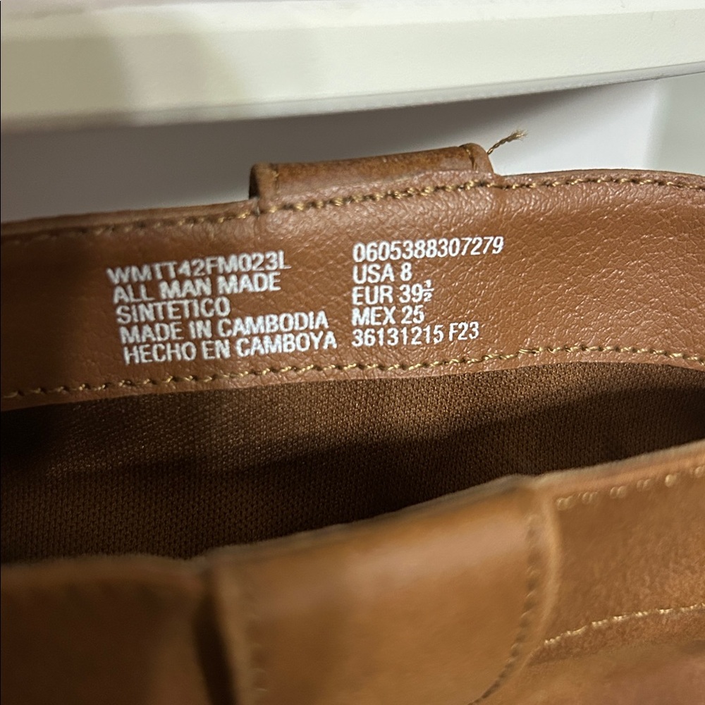 Time & Tru Tan Western Booties Size 8 - Picture 5 of 5